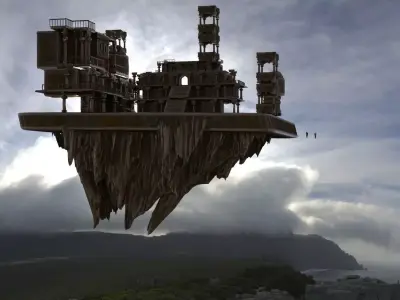 Floating Island 3D model