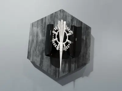 Low Poly Sci-Fi Ring Milenium Low-poly 3D model