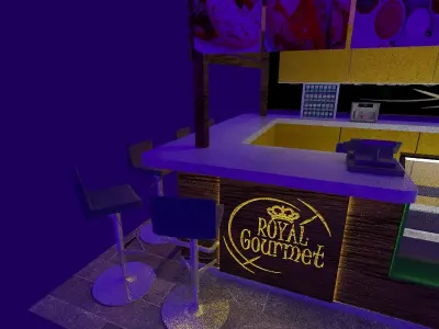 Coffee booth  3D model