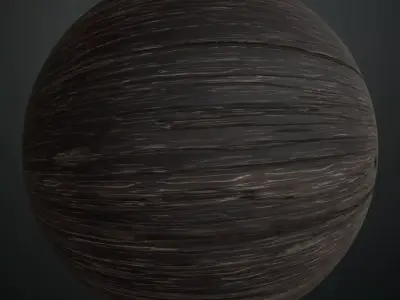 Polished Cherry Wood Grain PBR Seamless Texture