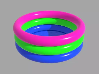 Inflatable pool outdoor 1 3D model