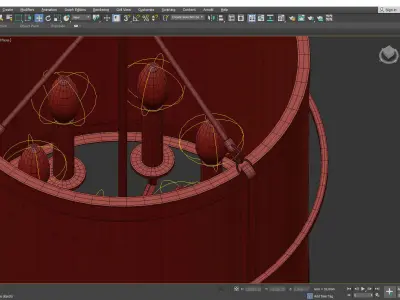 Ren Pendant Light Low-poly 3D model