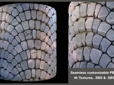 Stylized Pavement Substance material and textures Texture
