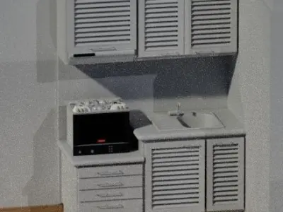 small kitchen kit 3D model