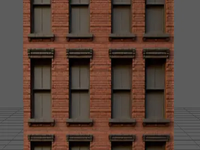 Building Color Variation Low-poly 3D model