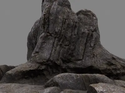 mountain rock 3D model buy