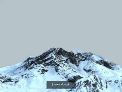 10 Snow Mountain Terrains 3D Model Pack