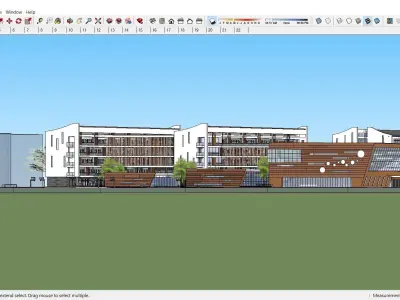 Sketchup School and University K1 3D model