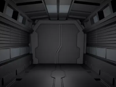 Sci Fi Corridor  Low-poly 3D model purchase