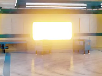 Low Poly Sci Fi Apartment Low-poly 3D model