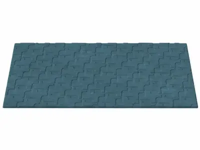 Cross teal rug 3D model
