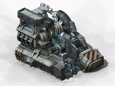 Machinery - Spacecraft - Functional Objects 011 3D model