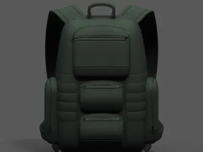 Backpack bag baggage Color 3d low poly Low-poly  Low-poly 3D model