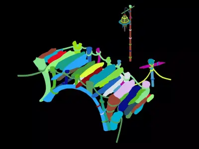 Forget the forest - Bamboo Bridge 23 3D model