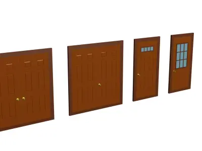 Doors Low-poly 3D model get