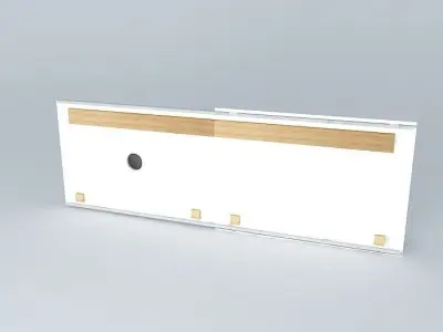 TV panel with sliding door TV 32 3D model