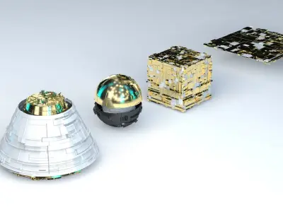 Sci-Fi Greebles Panel 3D model