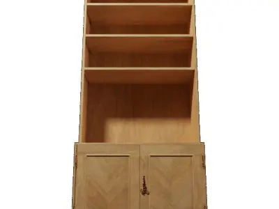 Bookshelf bookcase with doors and drawers 3D model
