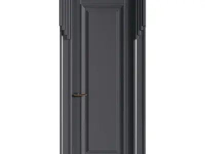 Modern entrance door 48 3D model