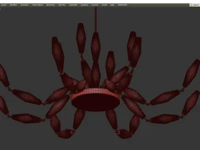 MOV VINTAGE CHANDELIER 12 LIGHTS Low-poly 3D model