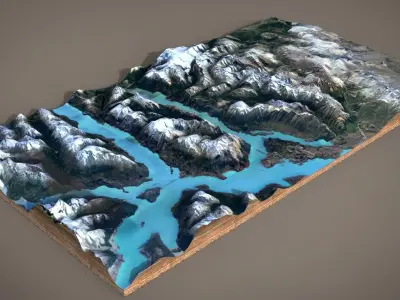 Mountain landscape 3D model 10