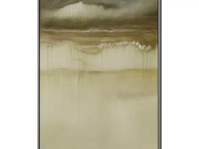 Set of 3 Abstract Paintings in Frames 3D model 132