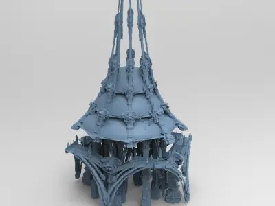 Art deco Fantasy glass dome 3D model