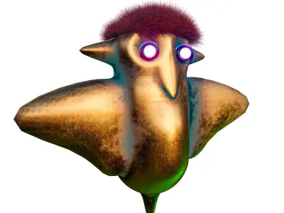 NFT Base Art Low-poly 3D model