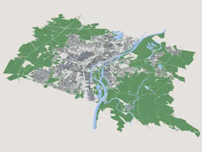 Magdeburg City Germany 3D model
