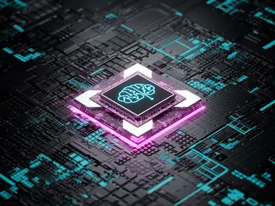 Artificial Intelligence AI Chip Computer Processor 3D model