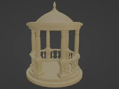 Rotunda 1 gazebo Free low-poly 3D model