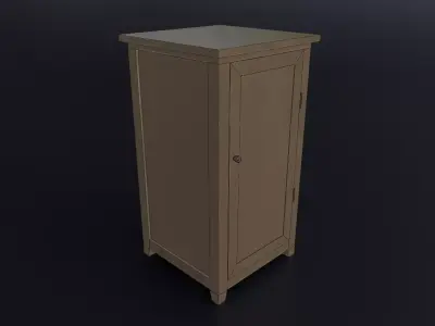 Wooden Cabinet Low-poly 3D model