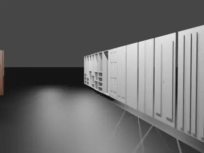 Wardrobe Whitthe A Variety Of Wardrobes 3D model
