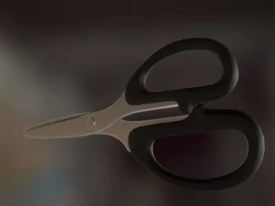 Scissors Rigged And Animated Clean Version Low-poly 3D model