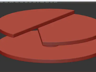 MOON COFFEE TABLE Low-poly 3D model