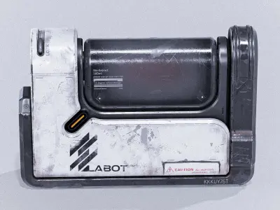 Sci-Fi Container Device Low-poly 3D model