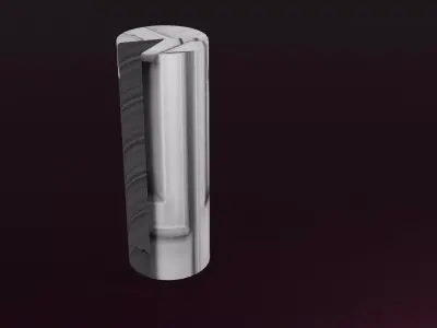 Sci-Fi Cylindrical Door  Animated 3D Model 3D model