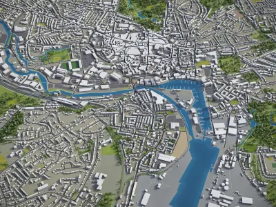 Ipswich Low-poly 3D model