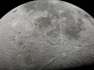 Realistic Low-Poly Moon 3d Model  3D model
