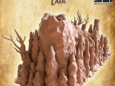 Troll Lair Tabletop Terrain 28 MM 3D print model