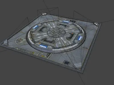 Landing Pad for Games Low-poly 3D model