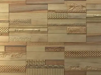 Wanderwall Phoenix 3d Wall Wood Tiles 3D model