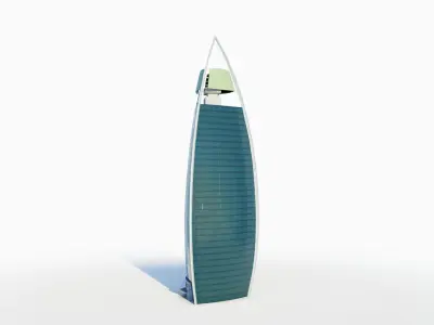 Woqod tower - Qatar doha Low-poly 3D model