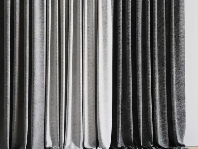 curtains 01 Low-poly 3D model