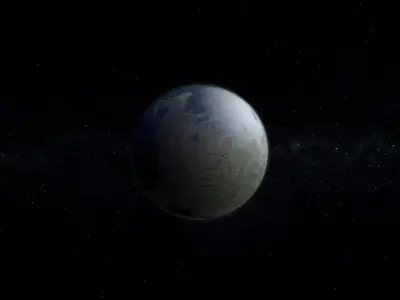 Alien Planet 03 Low-poly 3D model