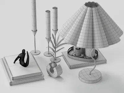 Decorative set 25 3D model get