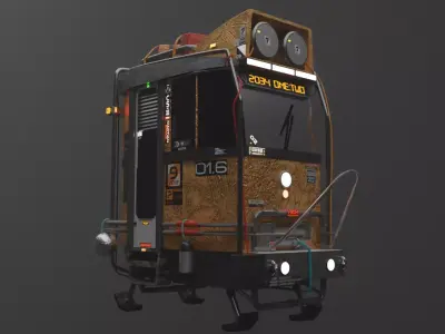 Small sci fi spaceship 3D model