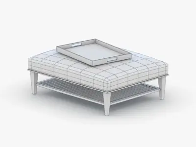 0353 - Bed Low-poly 3D model