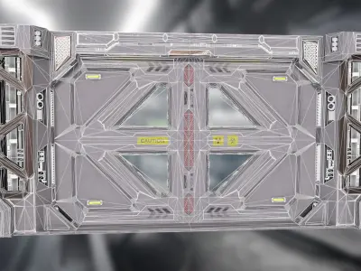 Scifi Laboratory moonbase Door  Low-poly 3D model