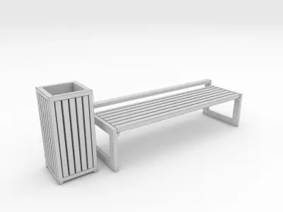 Bench Park 38 3D model
